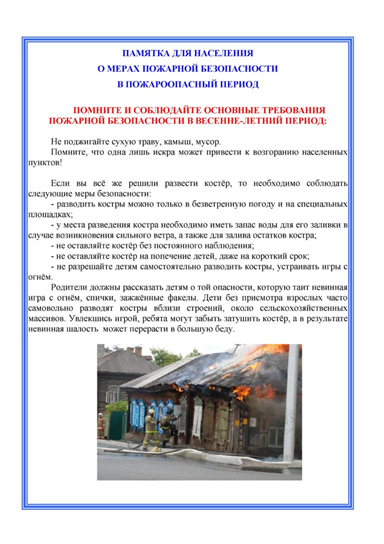 Памятка. Пожароопасный период.. Памятка. Пожароопасный период..